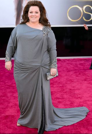 Melissa McCarthy in David Meister- you've done so well in the past.  Why so drab?